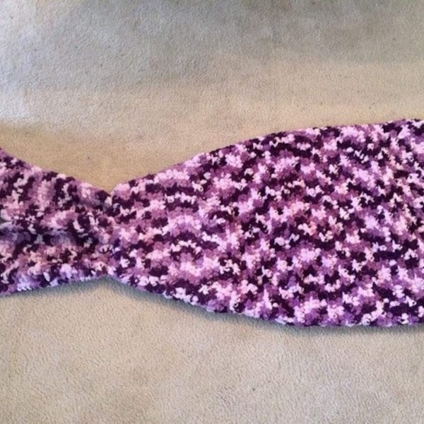 Mermaid Tail Crochet  Blanket, Chunky yarn Mermaid Blanket, Mermaid tail, Kids Mermaid Tail Blanket, crochet Mermaid, Purple Blanket