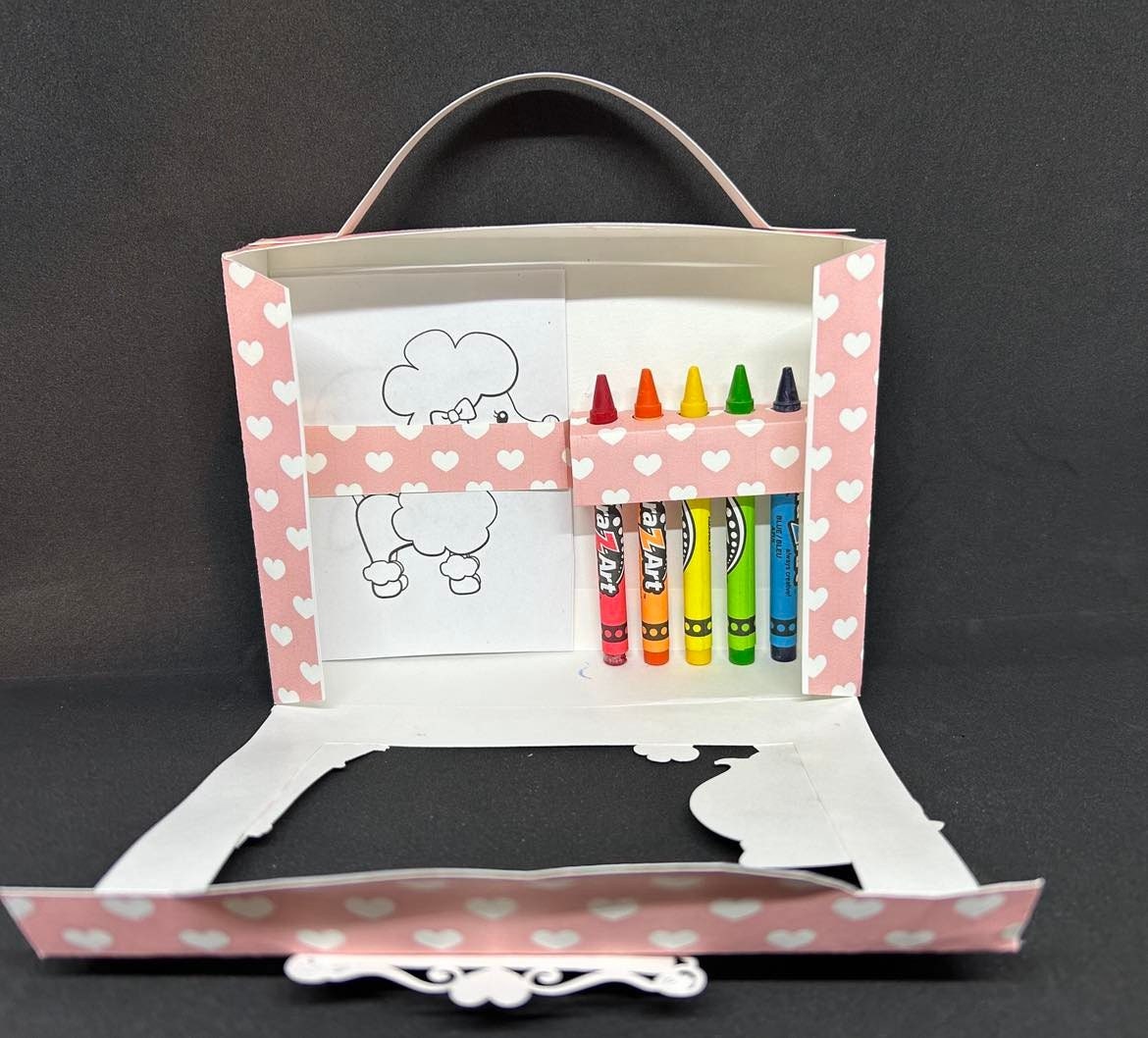 Coloring Suitcase Box Goody Bags Girls Birthday Party Favor, Paris ...