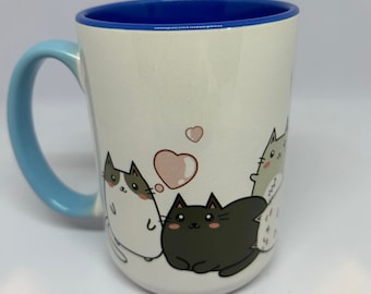 Personalized Cat mug 15 oz custom mug  mug Coffee mug tea mug cat lovers mug