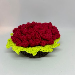 Crochet Flower Pot Coaster set Mug Mats Mug rug Flower bouquet coaster cup holder coaster drink coasters set of 4 or 6 coasters