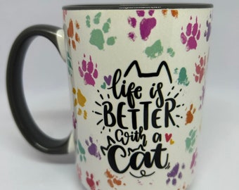 Personalized Cat mug 15 oz custom mug  mug Coffee mug tea mug cat lovers mug