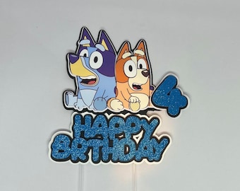 Bluey cake topper, Birthday Party Decor,  Kids Birthday Party , Party Supplies cake decor