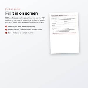 UK Vehicle Service Reminder Log, Fillable PDF Tracker (41 Pages) afbeelding 4