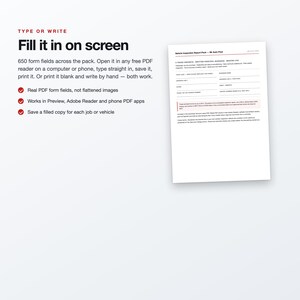 UK Vehicle Inspection Report Pack, 25-Page Fillable PDF, Pre-Purchase Car Check (Digital Download) zdjęcie 4