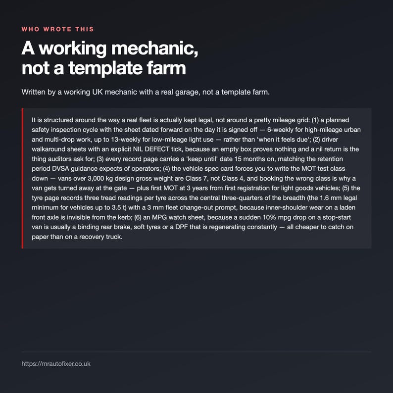 Fillable Fleet Vehicle Maintenance Log, Van & Light Commercial Record Book (59 Pages) Bild 8