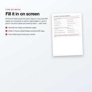 UK Driver Log Book Template, Fillable PDF, Hours, Mileage, Fuel, Expenses (37 Pages) afbeelding 4