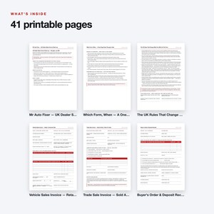 UK Used Car Dealer Sales Forms & Deal Log (41 Page Fillable PDF) Bild 2