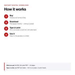 UK Car Detailing Business Forms Pack: 34-Page Fillable PDF (A4/US Letter) image 9