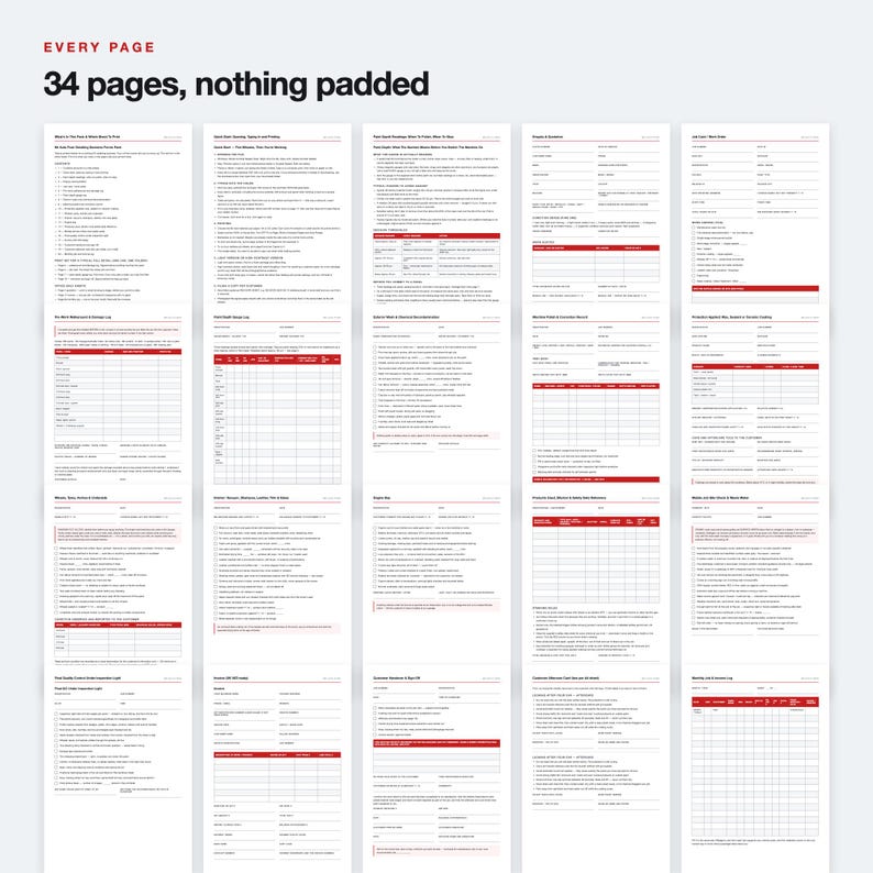 UK Car Detailing Business Forms Pack: 34-Page Fillable PDF (A4/US Letter) image 5