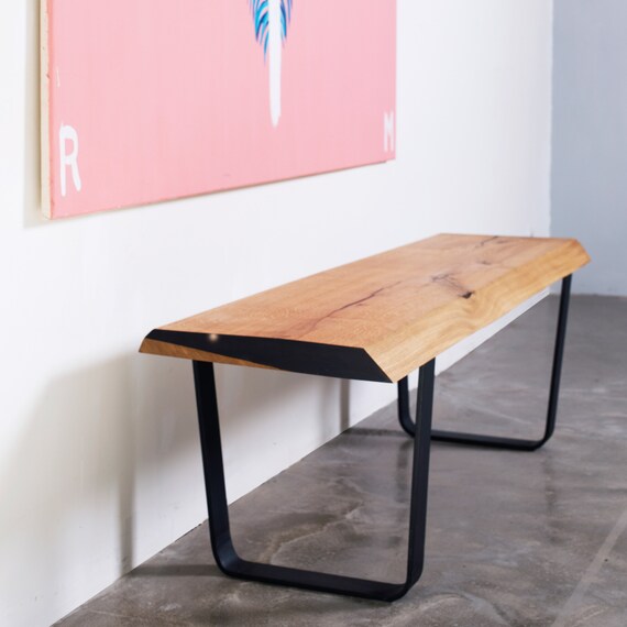 Mid Century Modern Multi Angle Bench From Single Piece Oak On Etsy