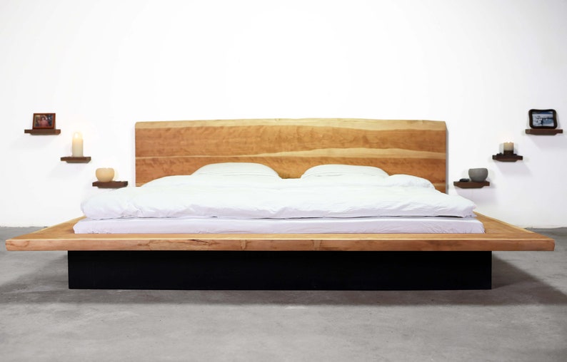 Platform Bed Frame And Headboard In Twin King Queen Size Image 0