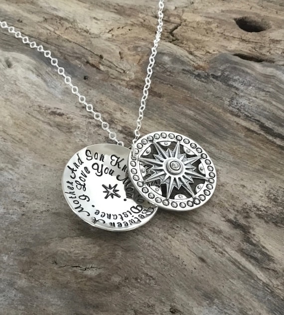 Mother Son Necklace Long Distance Mother Son Gift Gift for