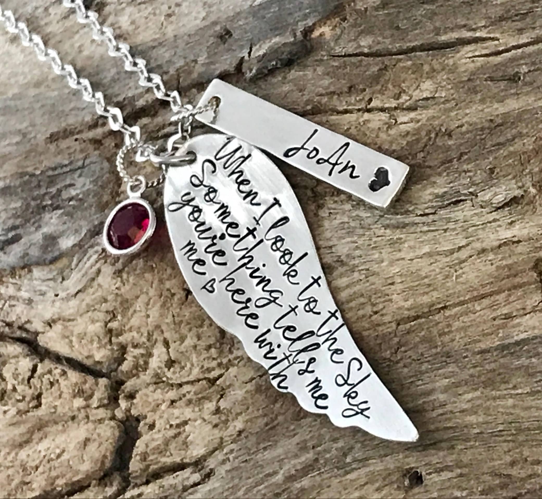 Memorial Jewelry, Sympathy Gift, Sterling Silver, Personalized 