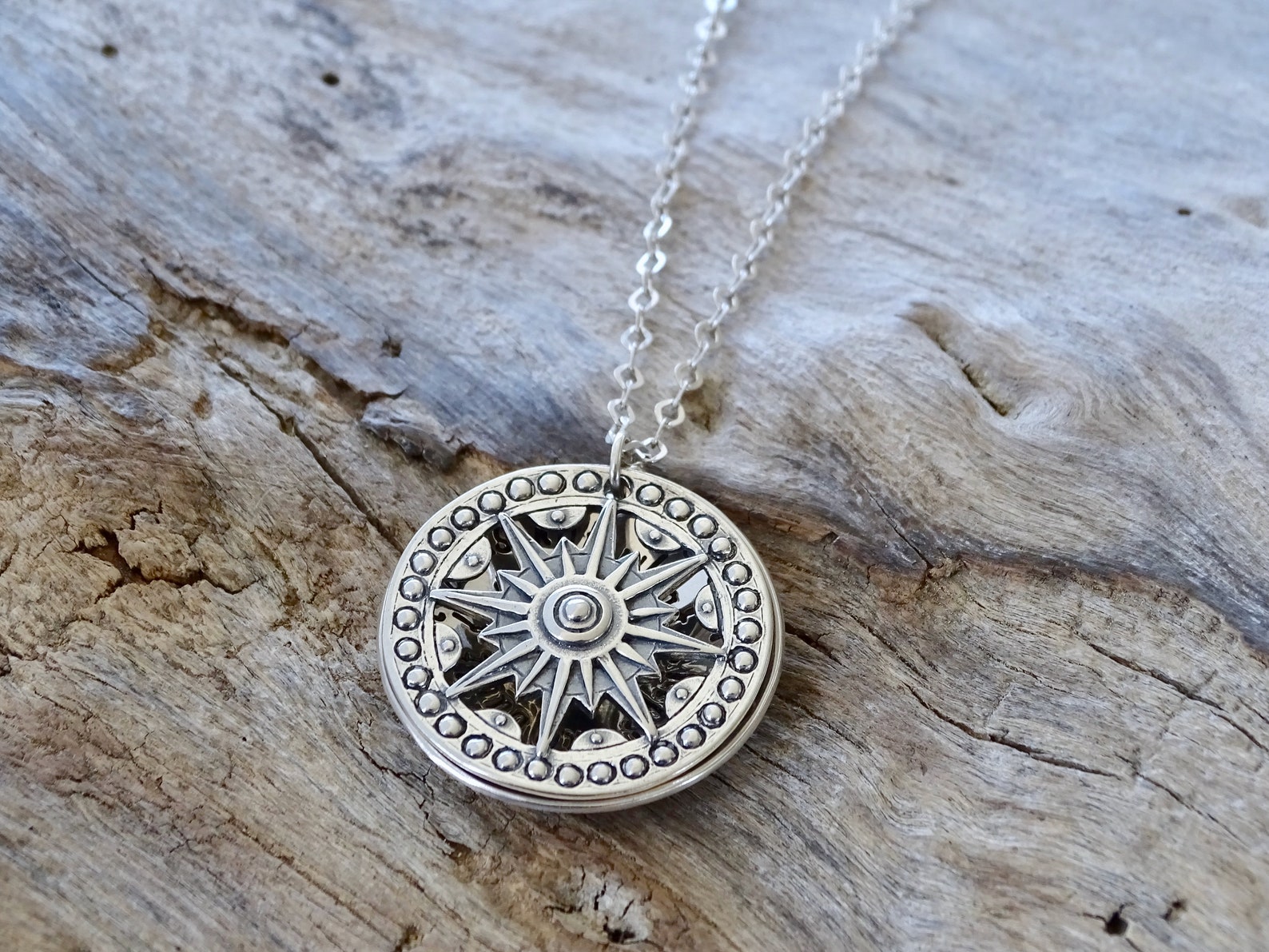 compass travel necklace