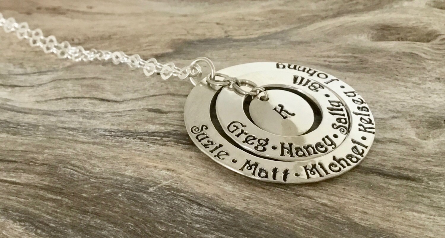 Mothers Day Personalized Necklace Mom Necklace with Kids Etsy