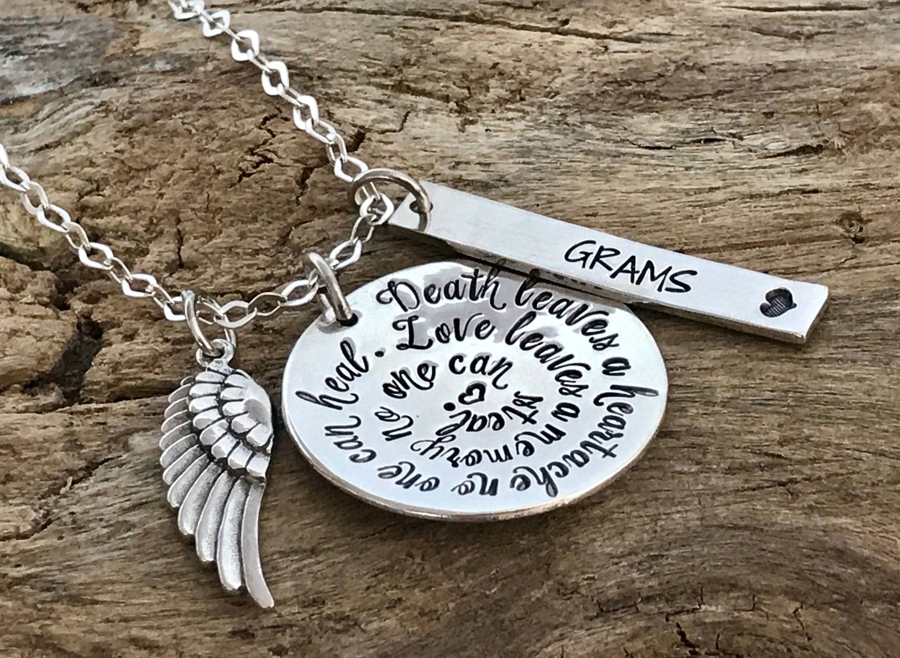 Memorial Jewelry, Custom Remembrance Necklace, Funeral Gift, Loss of