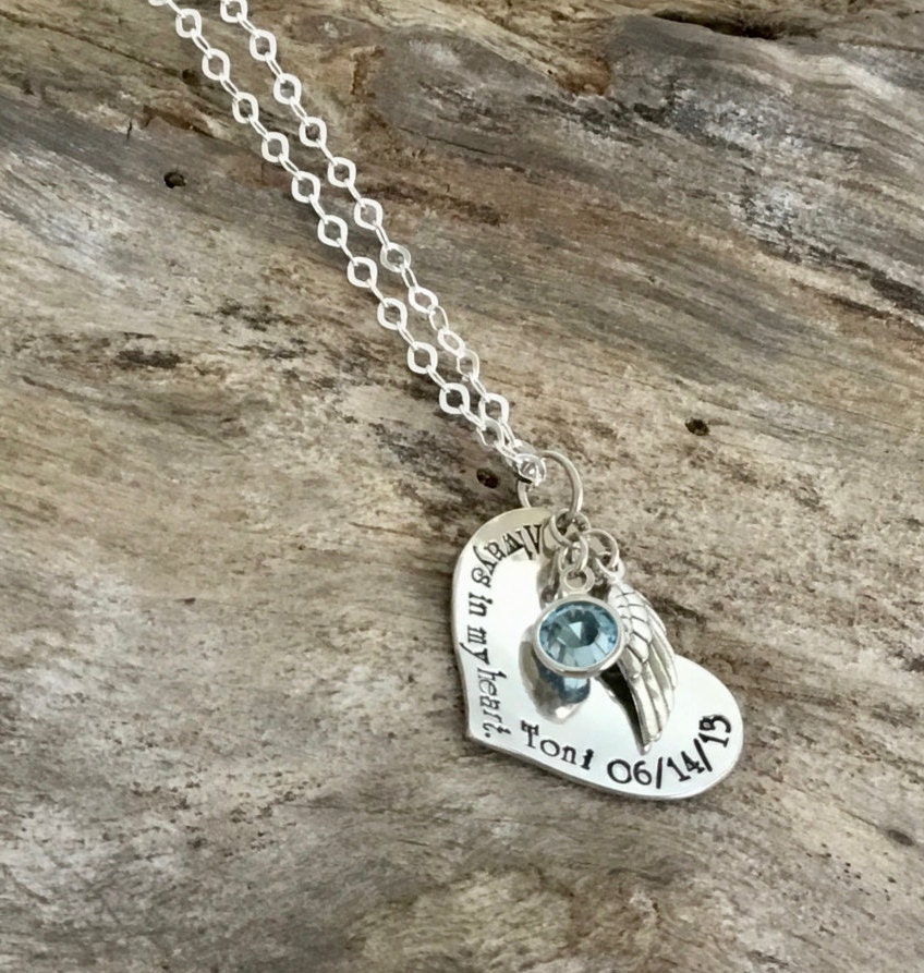 Personalized Memorial Gift Sympathy Gift Sterling Silver Etsy