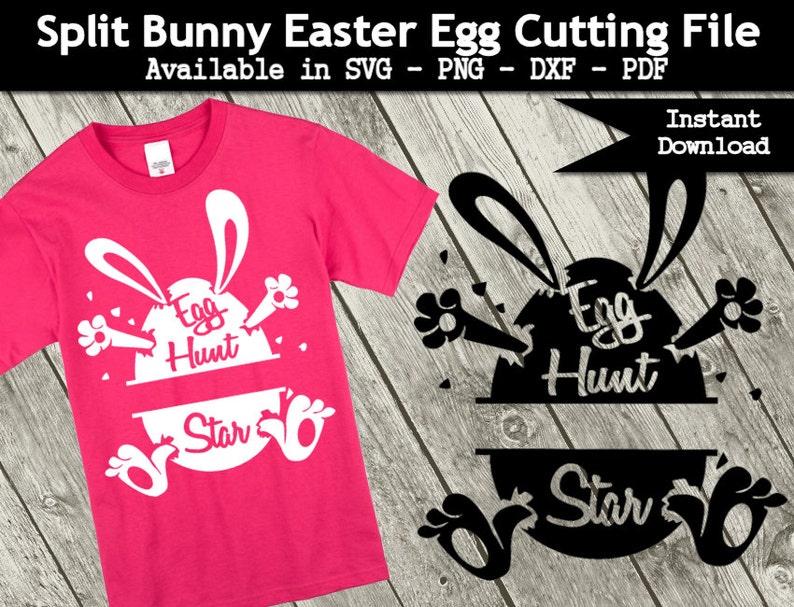 Download Easter Egg Hunt Star Split SVG Cutting File Printable Pdf | Etsy