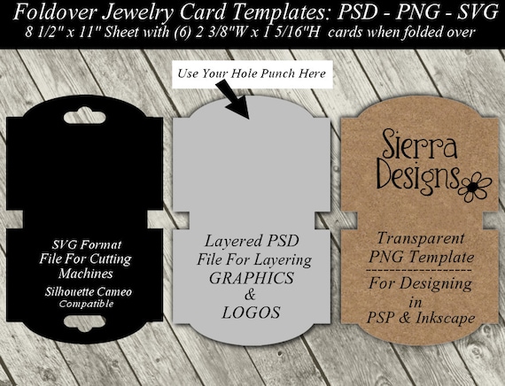 Download Necklace Card Template Available In Svg Cutting File Layered Etsy
