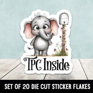 Stickers découpés TPC Inside Elephant Travellings - Cartes postales de voyage intérieures - Lot de 20