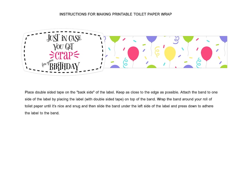 Just in Case You Get Crap for Your Birthday Funny Printable Etsy