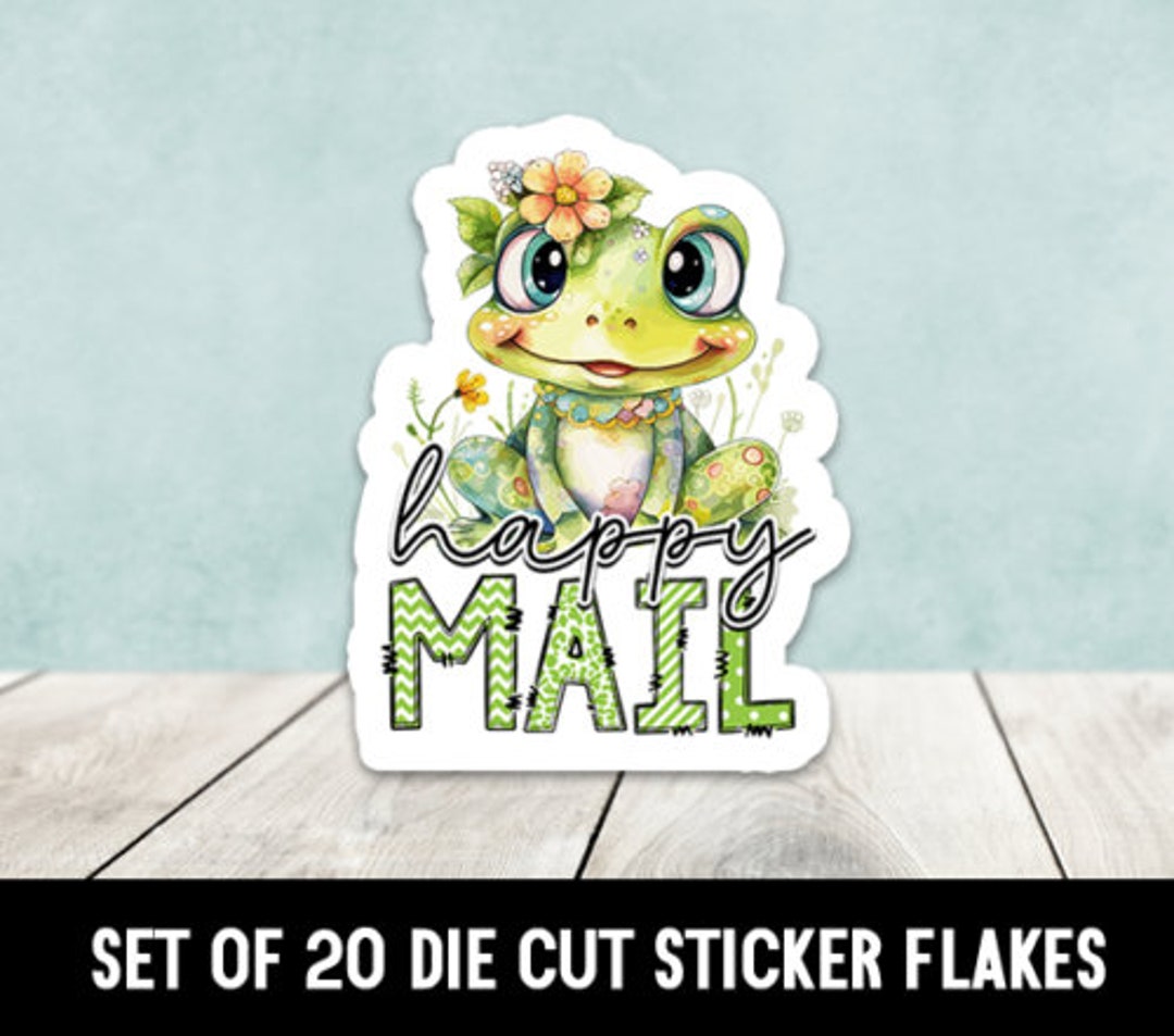 Cute Frog Happy Mail Die Cut Stickers Happy Mail - Set of 20 - Etsy