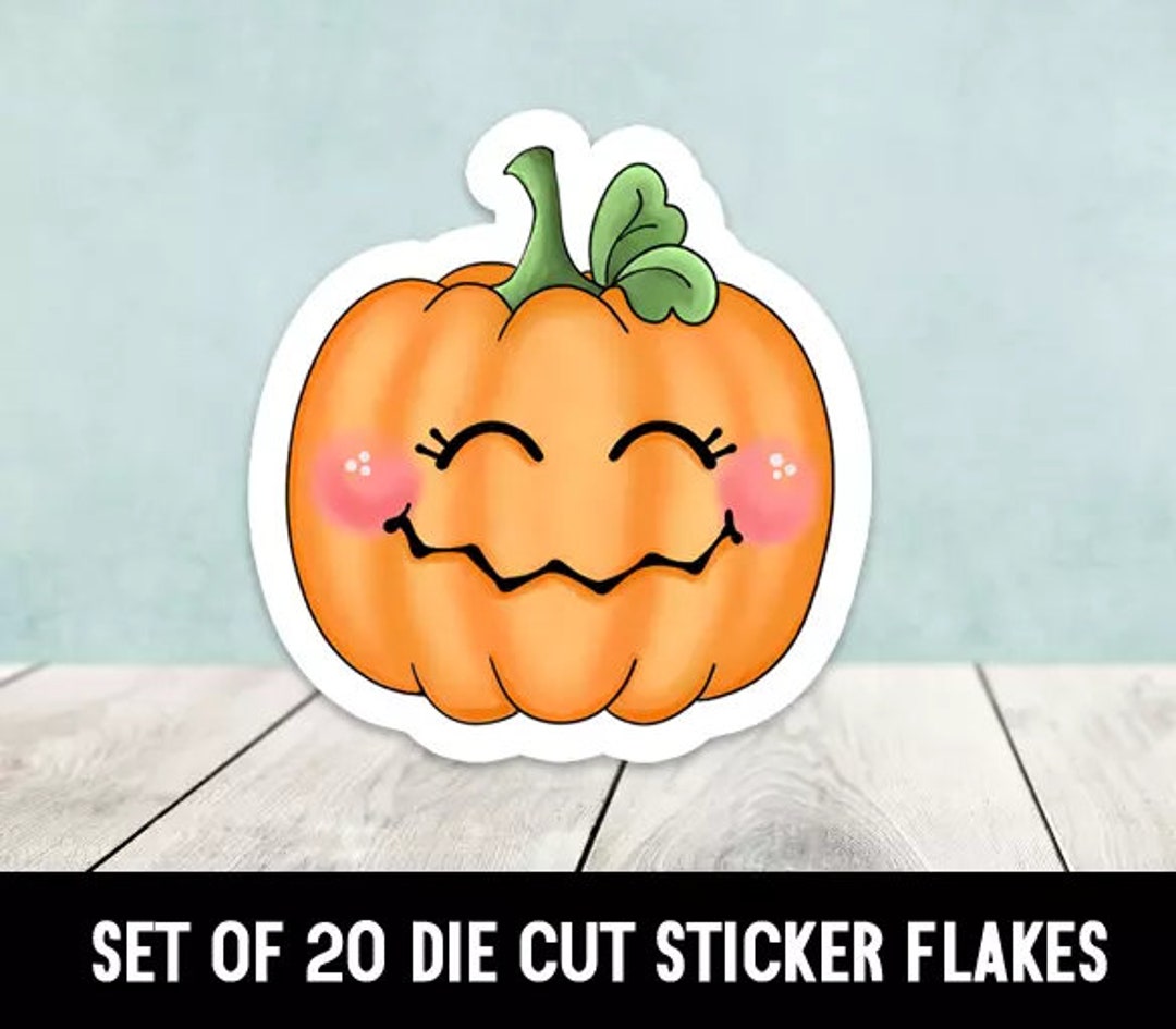 Cute Pumpkin Halloween Die Cut Stickers Happy Mail - Set of 20 - Etsy