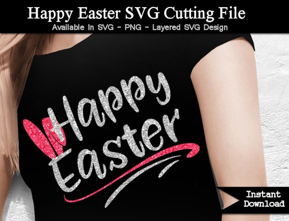 Download Happy Easter Word Art Layered SVG Cutting File Bunny Ears ...
