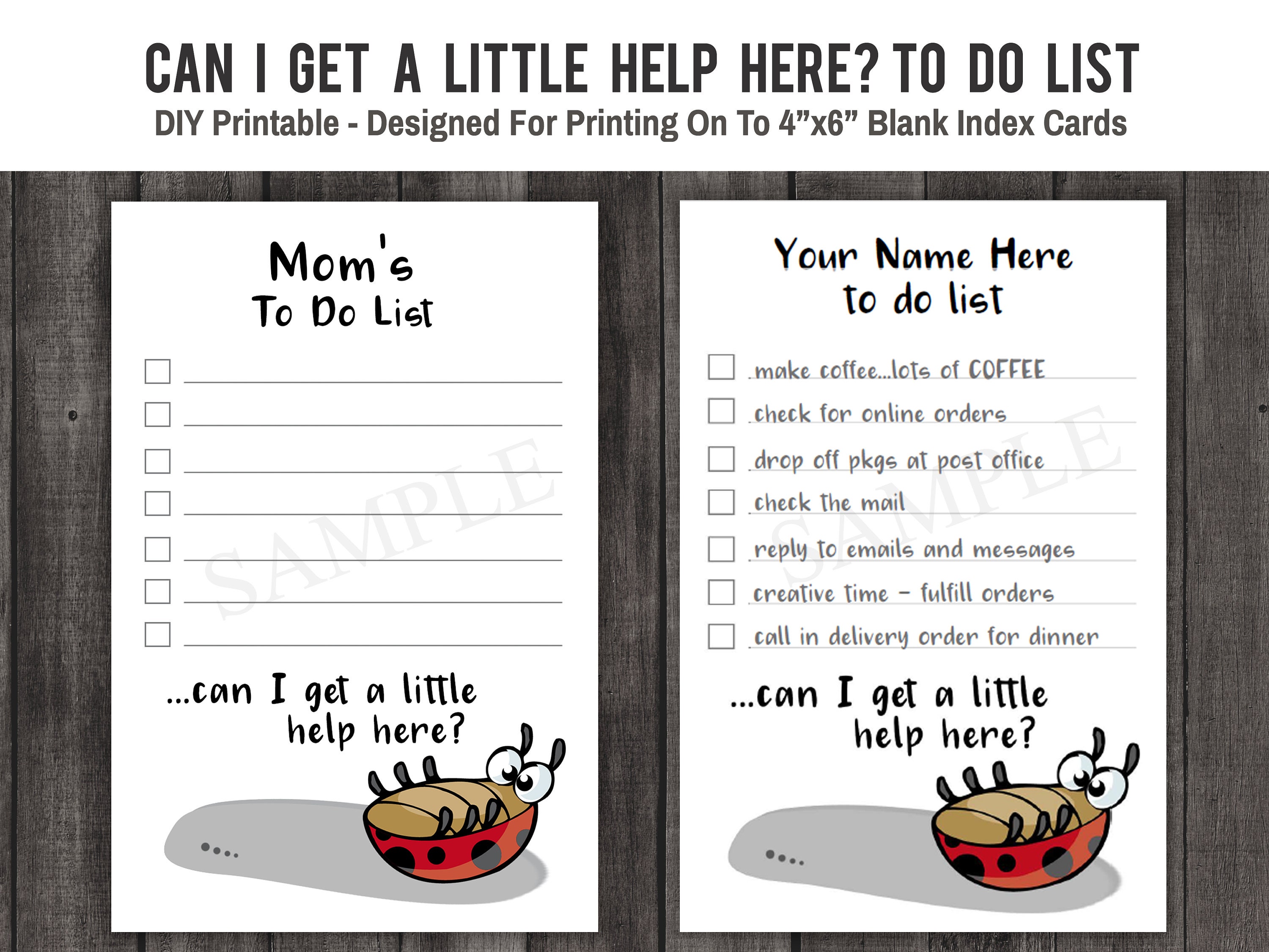 Funny Ladybug To Do List Printable Quote Can I Get A Little Etsy
