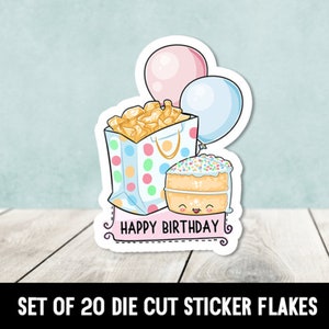 Birthday Flaky Sticker Set Birthday Flaky Sticker Set