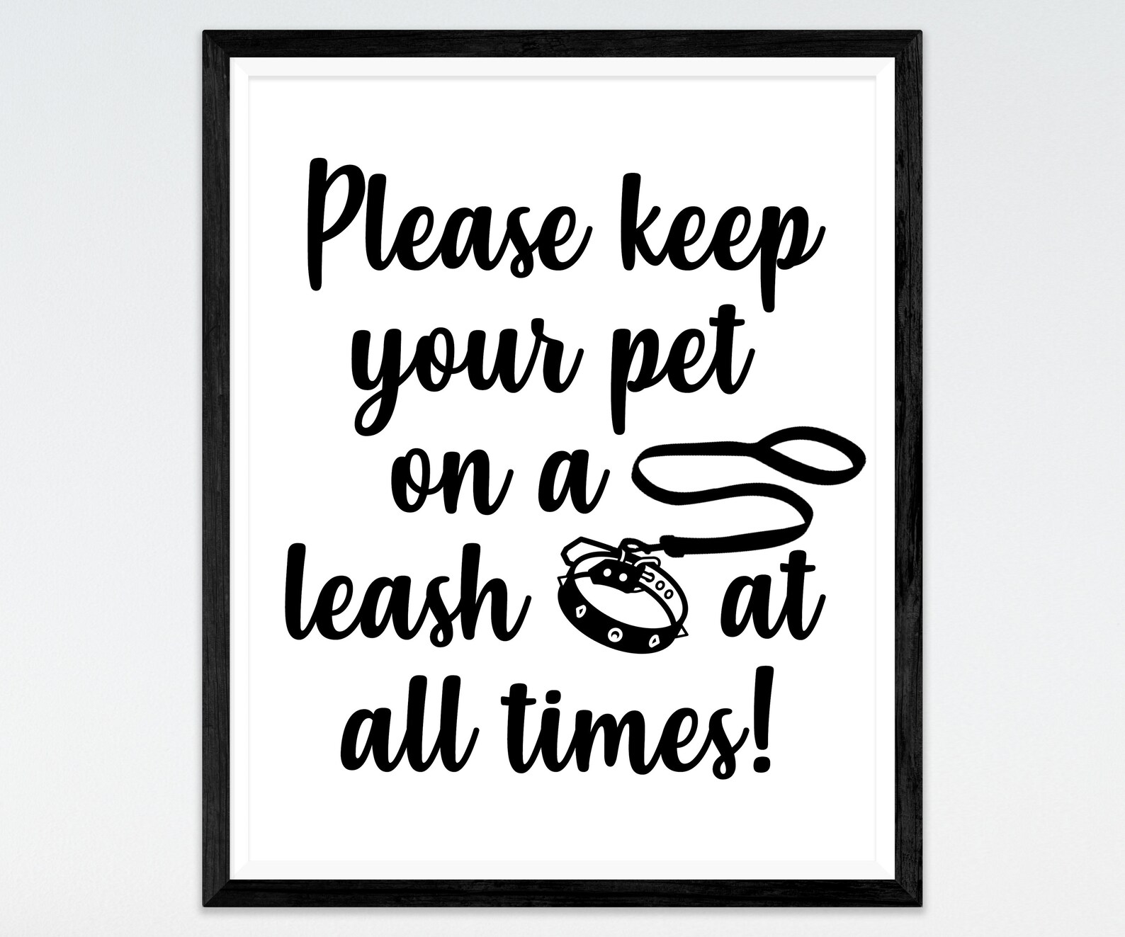 Please Keep Your Pet on A Leash at All Times SVG Digital Cut Etsy