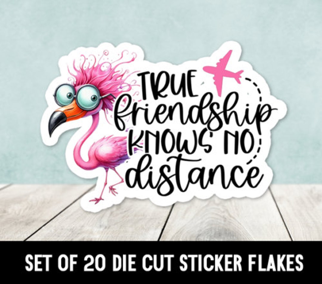 Flamingo Friendship Die Cut Stickers Happy Mail - Set of 20 - Etsy