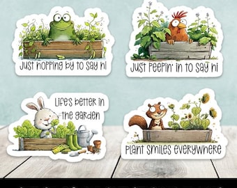 Cute Garden Critters Mixed Set of Die Cut Sticker Flakes Set of 20