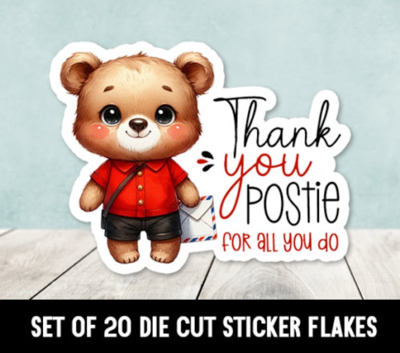 Thank You Postie for All You Do Die Cut Stickers Happy Mail - Set of 20 ...