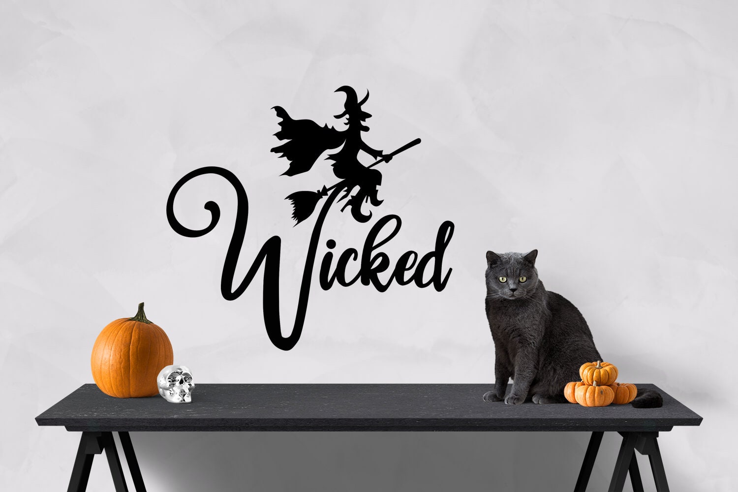 Witch flying on her Broom SVG JPG PNG Halloween Digital Design