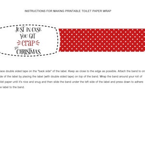 Just in Case You Get Crap for Christmas Funny Printable Toilet Paper ...