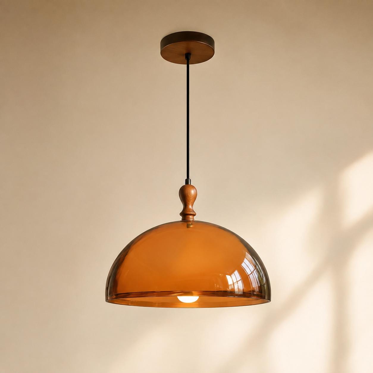 70s hanging lamp orange - Etsy 日本