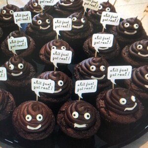 24 Pcs. Shit Just Got Real - Party Picks, Cupcake Toppers, Food Picks ...