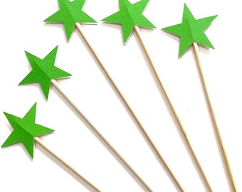 24 Pieces Lime Green Glitter Skewer Birthday Party/Bridal Shower/Wedding/ Cake Topper