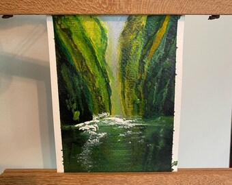 Original painting - “Greening the dark” collection - piece 1 - 4x6