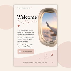 Leitfaden für Erstflieger | Ratgeber für nervöse Flugreisende | Flugreiseplaner zum Ausdrucken