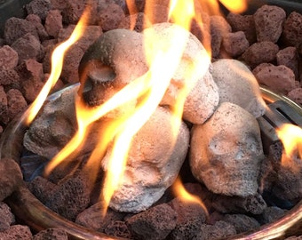 Fire Pit Skull Etsy