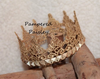 Gold Boy Crown, baby boy crown, Gold crown, Cake Topper, Crown Cake Topper, toddler Crown, king crown, photo prop crown, birthday crown