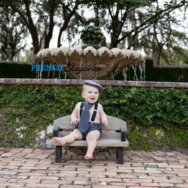 Wooden Park Bench Photography Prop
