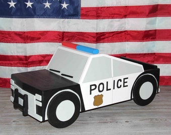 Wooden Police Car Photography Prop