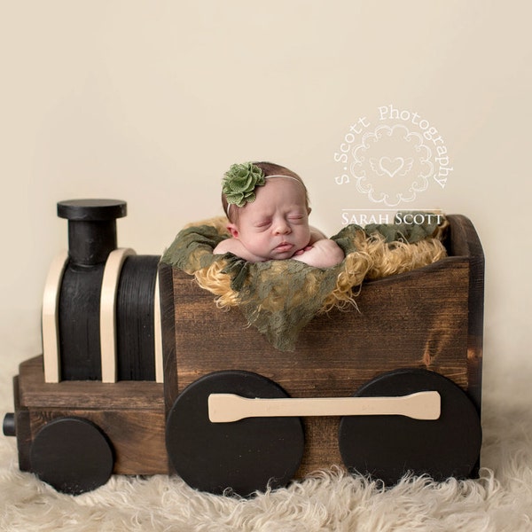 Wooden Train Photography Prop