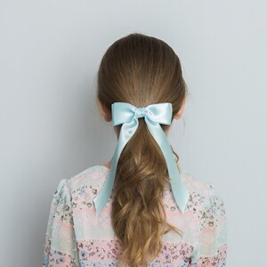 Hair Bows for Women Satin Tie Bow Satin Barrette Bow Adult Bow Hair Tie Long Tail Hair Bows Hair Bows Hair Bows for Girls Women Bows