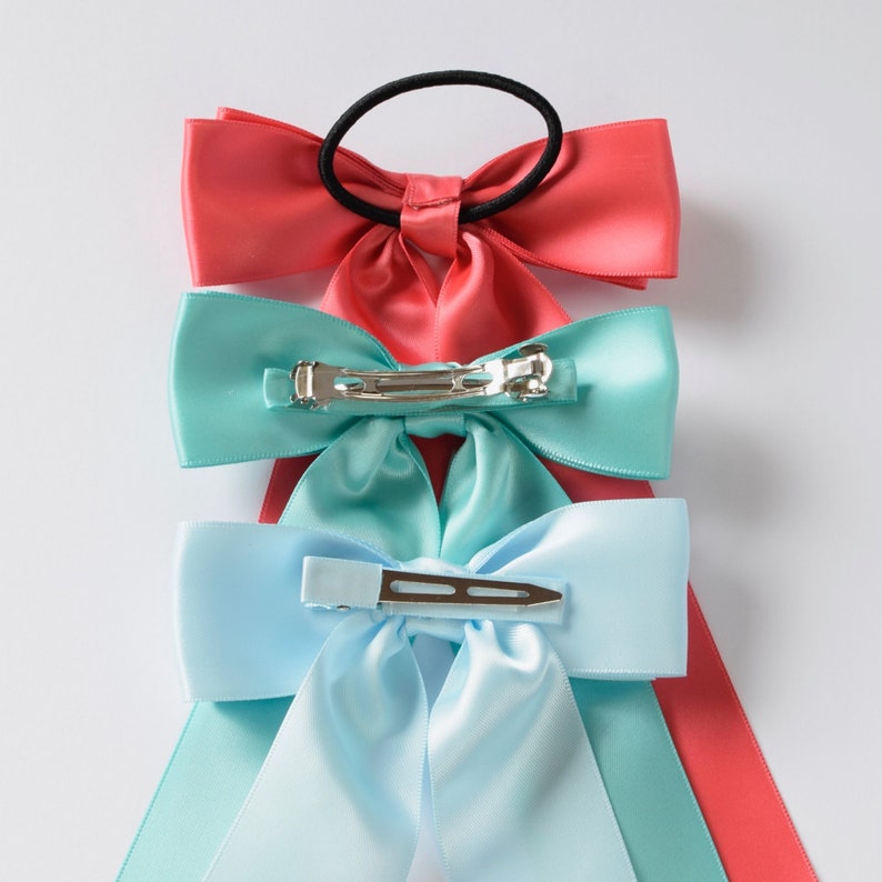 Velvet Long Tail Bow Ponytail Bow Hair Bow Hair Tie Bow Etsy