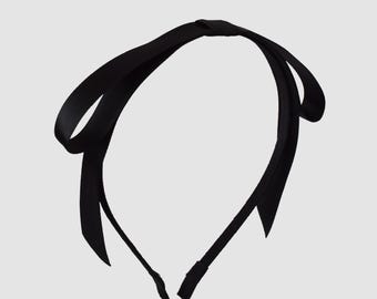 Satin Ribbon Bow Headband: Handmade Hair Accessory, 66 Colors