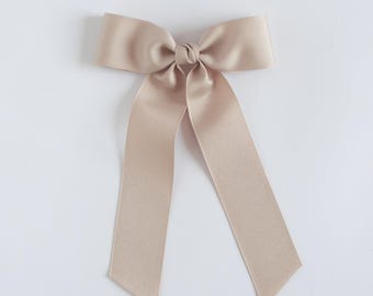 Zoe Petite Grosgrain Hair Bow: Alligator Clip or French Barrette - Everyday Hair Accessory